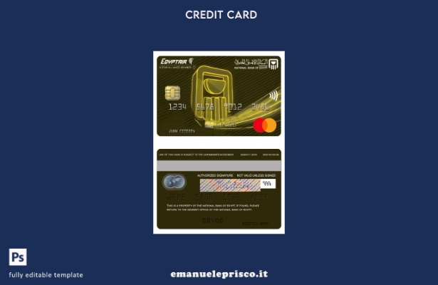 stile verificato Modello mastercard Egyptair della Banca Nazionale d'Egitto